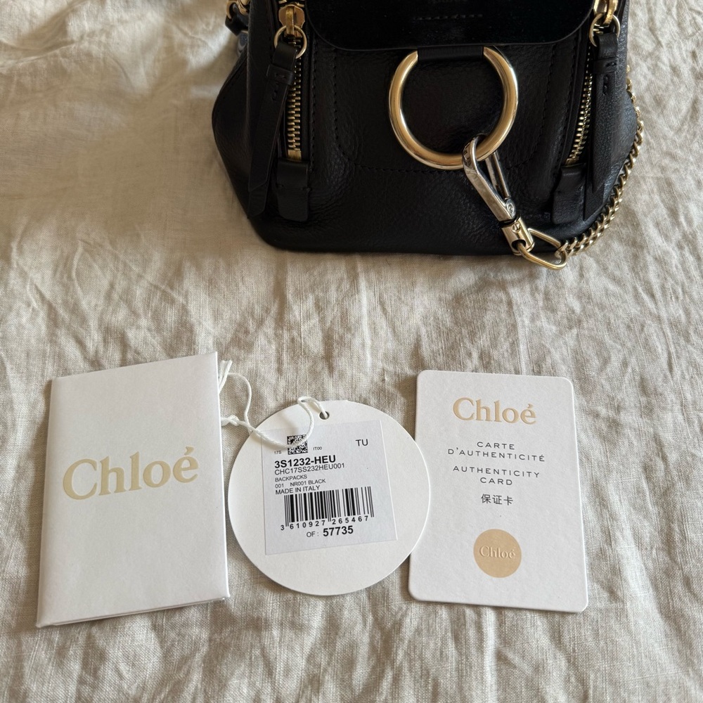 Authentic Chloe Faye mini backpack - Picture 5 of 6